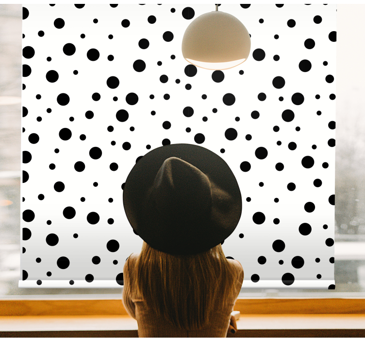 Pattern roller blind bold dotted design - TenStickers