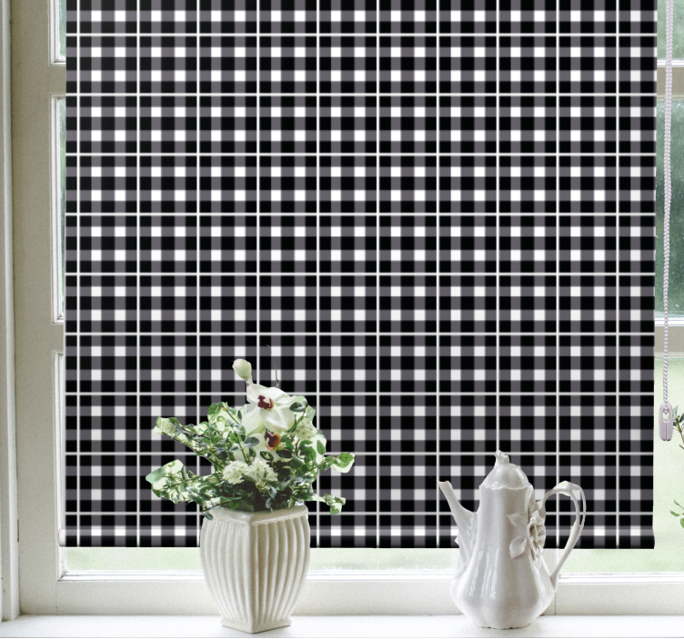 Pattern roller blind classic check design - TenStickers