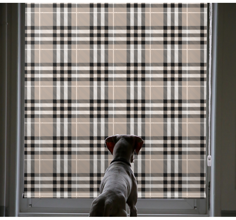 Pattern roller blind classic checkered design - TenStickers