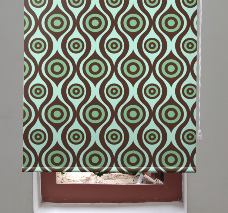 Pattern roller blind concentric circular design - TenStickers
