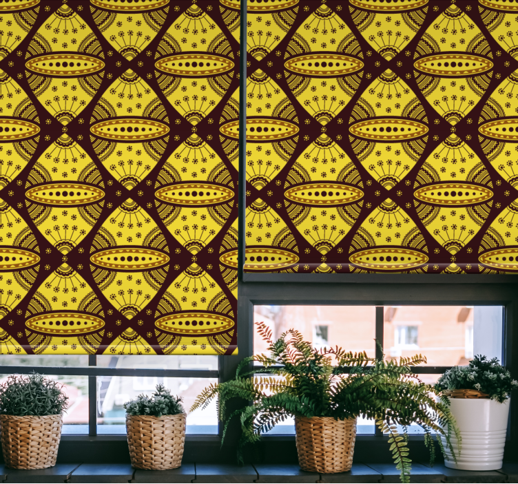 Pattern roller blind geometric design fusion - TenStickers