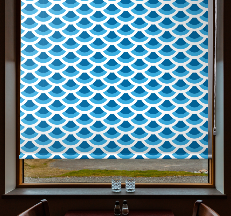 Pattern roller blind ocean wave design - TenStickers