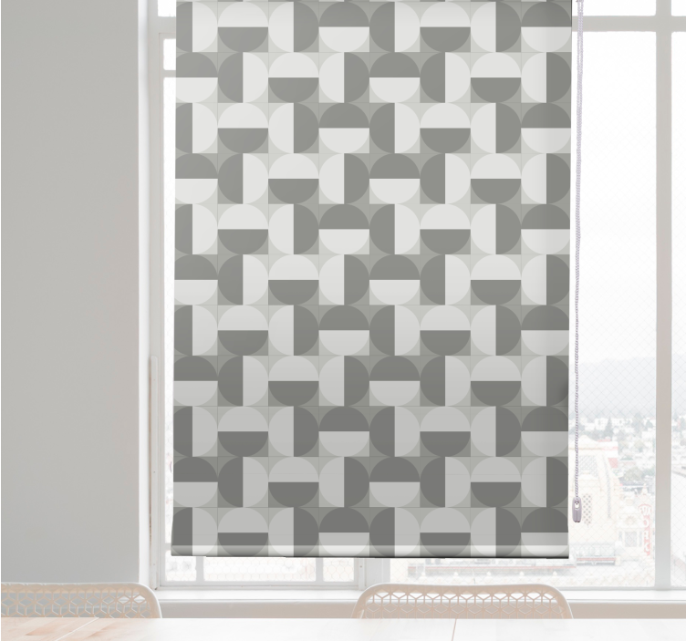 Pattern roller blind with geometric shapes design - TenStickers