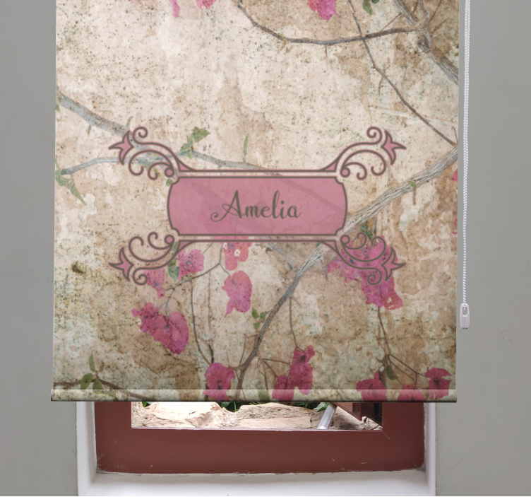 Floral roller blind floral elegance with grace - TenStickers