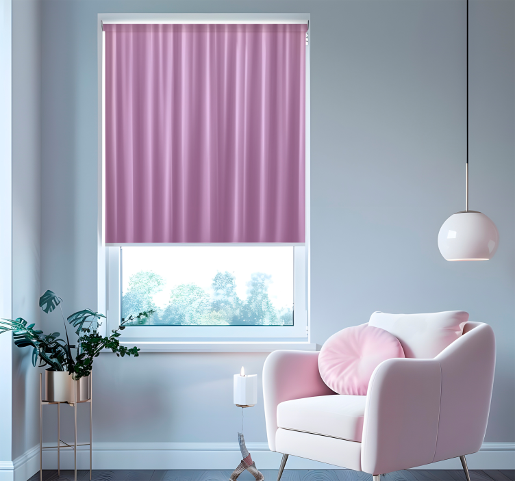 Pink wavy curtains Pink blind - TenStickers