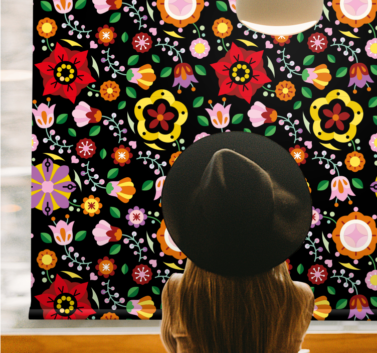 Polish folklore patterns Flower blind - TenStickers