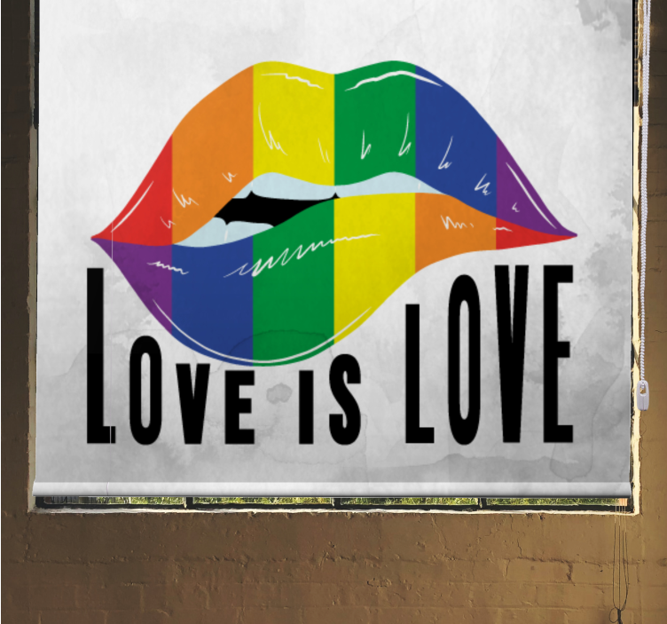 Rainbow Lip Art text blind - TenStickers