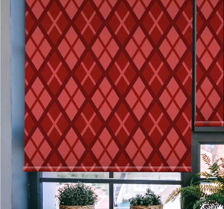 Red blind with diamond pattern design - TenStickers
