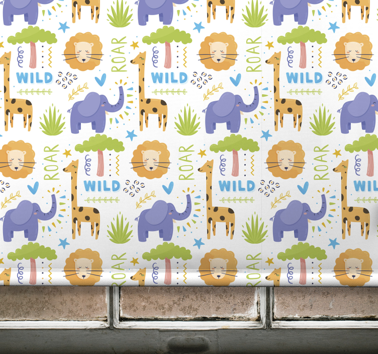 Safari Animal Patterns animals blind - TenStickers