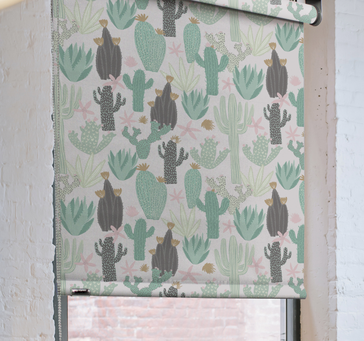 Saguaro Serenity Scene cactus blind - TenStickers