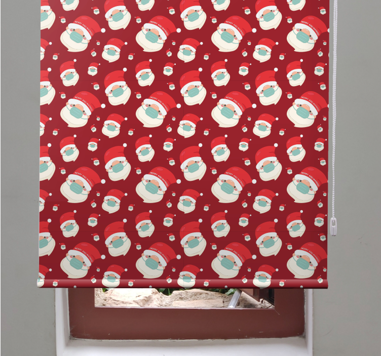 Santa faces with mask fun blind - TenStickers