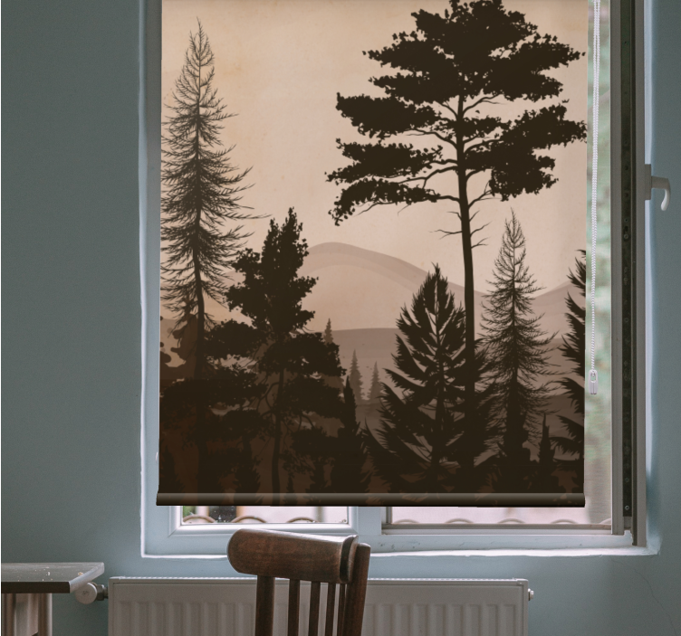 Scandinavian style warm colored Tree blind - TenStickers