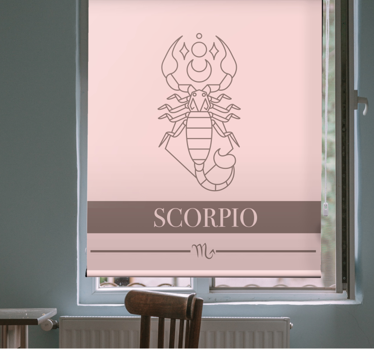 Scorpio zodiac symbol text blind - TenStickers