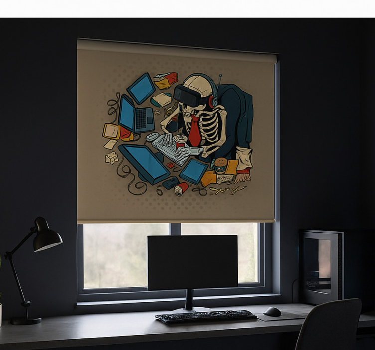 Skeleton retro gamer blind geek - TenStickers