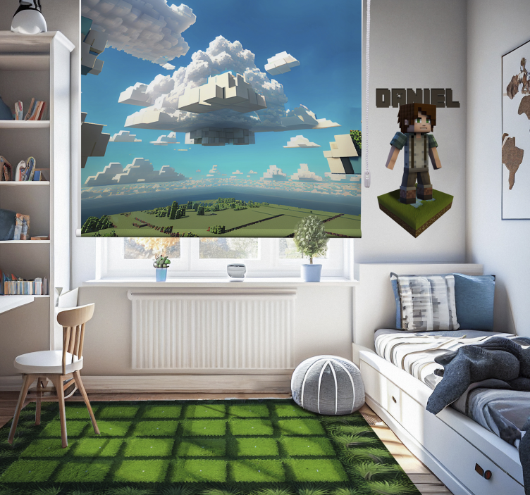 Sky of cubes Childrens blind - TenStickers
