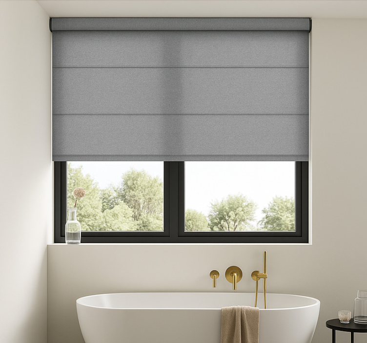 Sleek grey minimalism bathroom blind - TenStickers