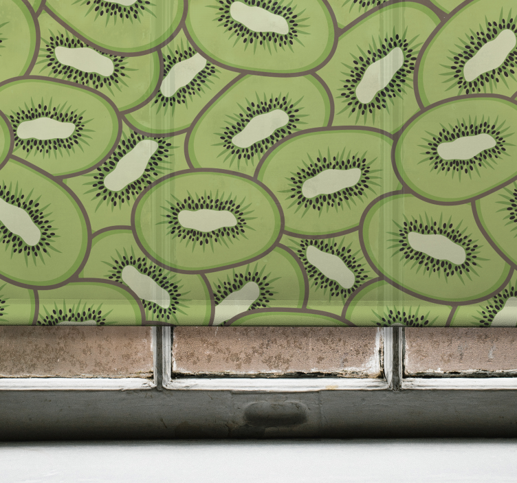 Sliced Kiwi Pattern blind fruit and vegetables - TenStickers