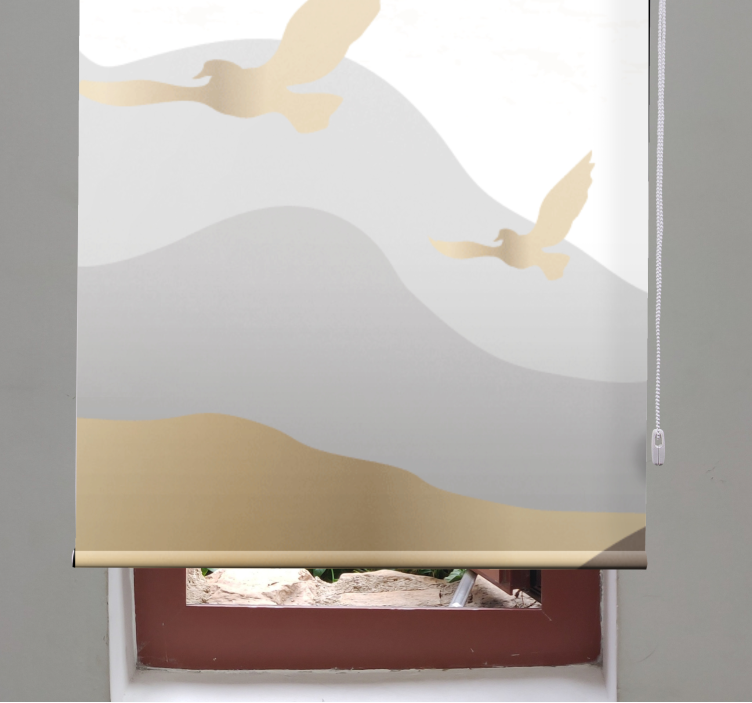 Soaring birds pattern modern blind - TenStickers