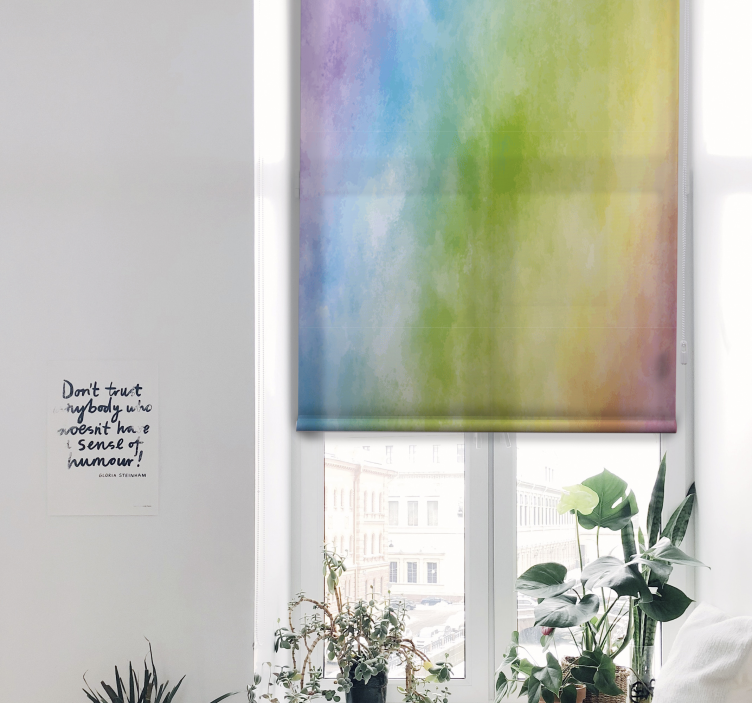 Soft gradient rainbow pattern roller blind - TenStickers