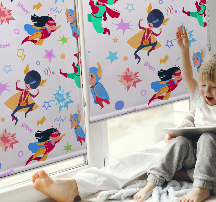Superwoman pattern Superhero blind - TenStickers