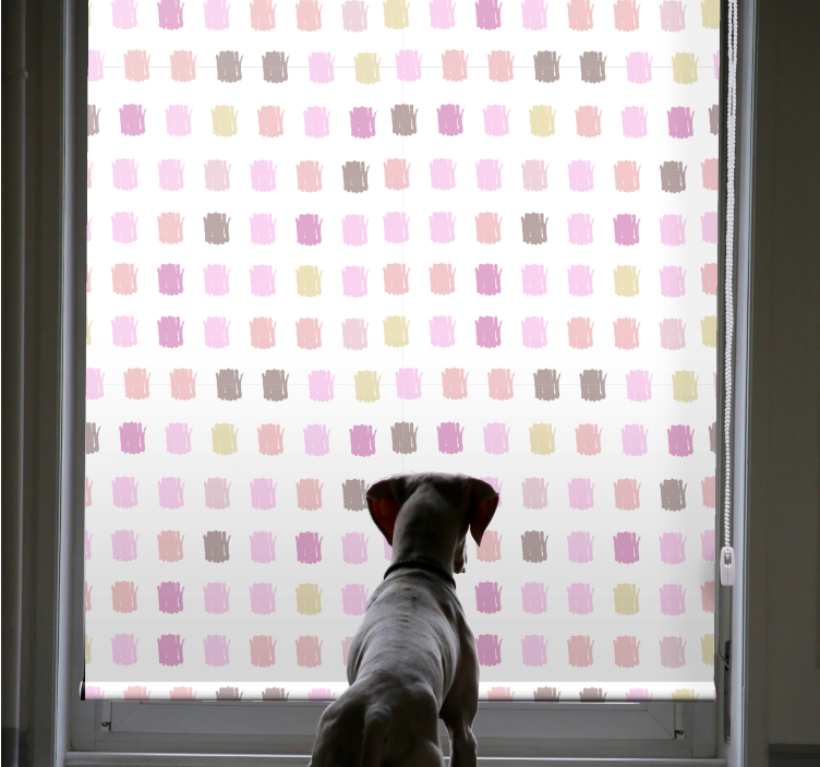 Textured Square Motif pattern roller blind - TenStickers