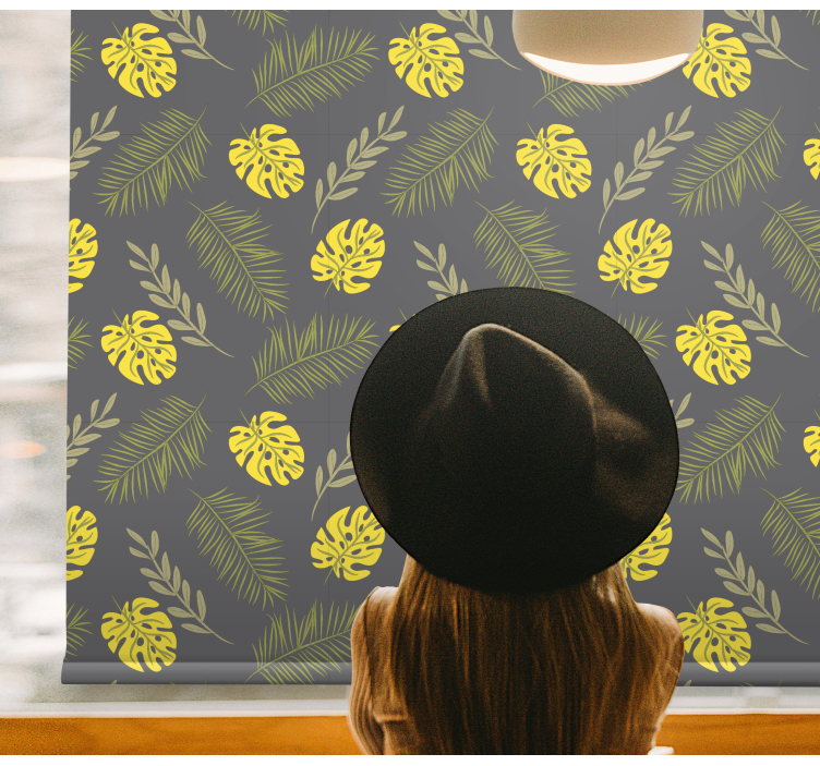 Tropical Leaf Pattern blind flowers and plants - TenStickers