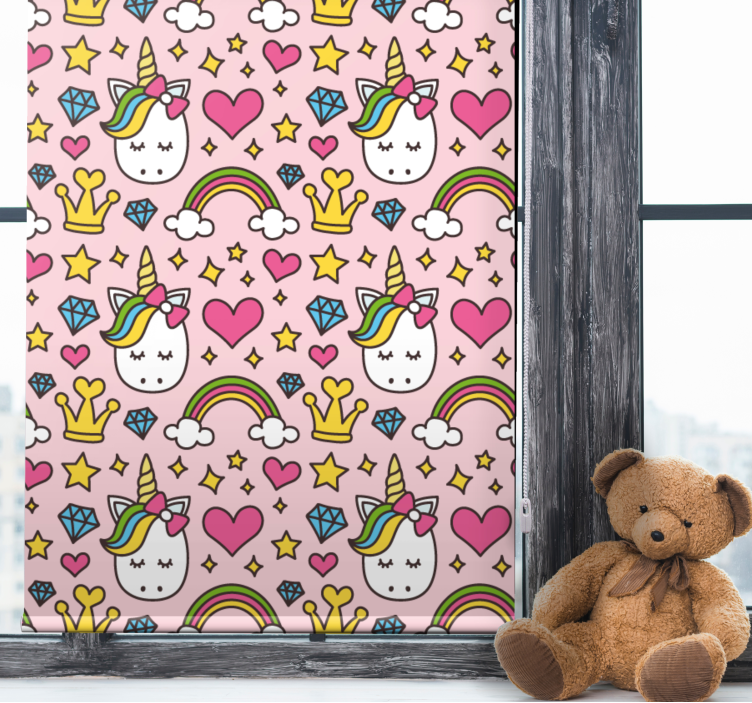 Unicorn Rainbow Pattern fun blind - TenStickers