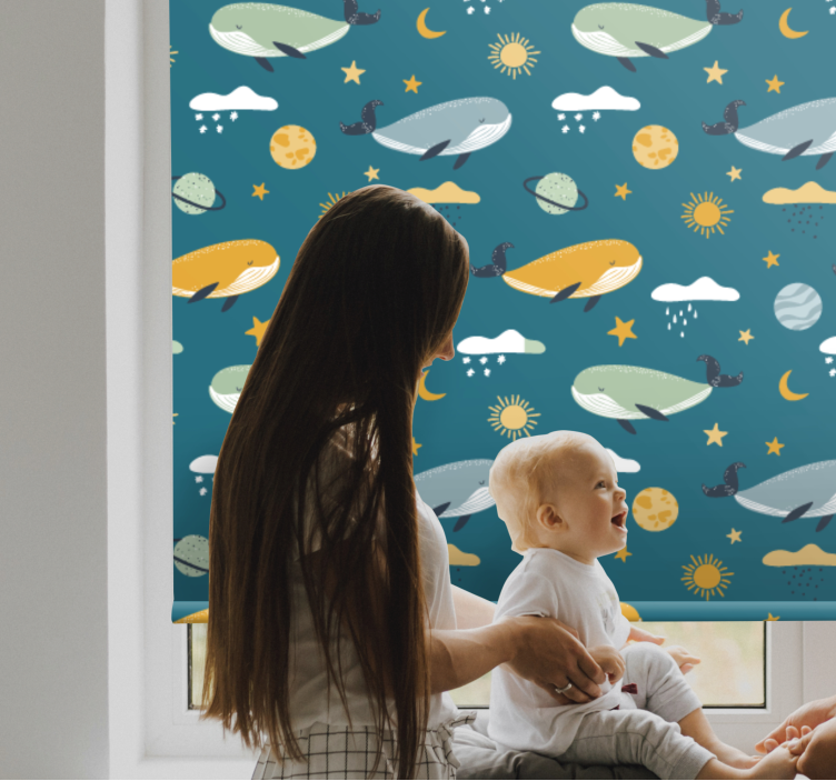 Whales pattern blind children - TenStickers