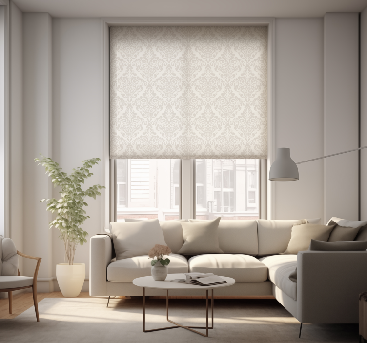 white damask Living room blind - TenStickers