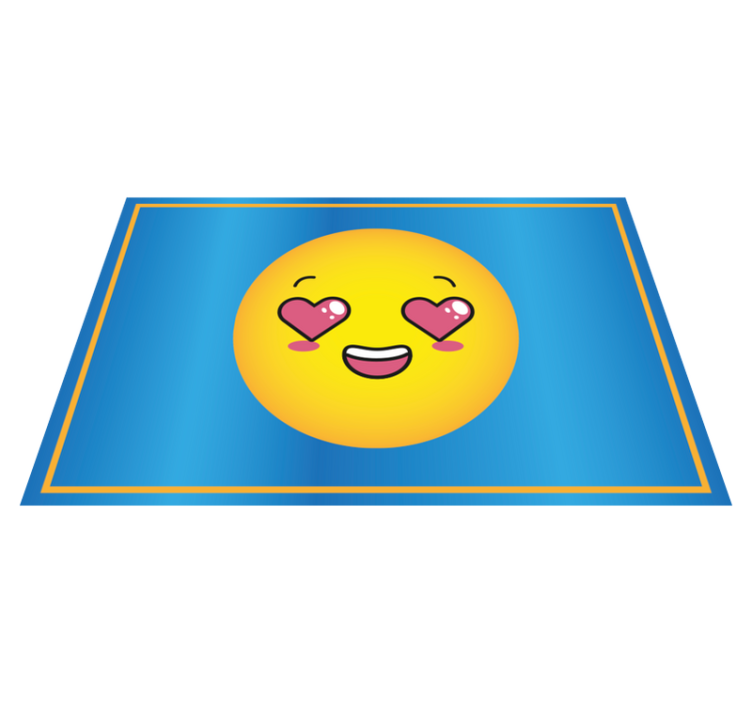 Heart eyes emoji children placemats - TenStickers