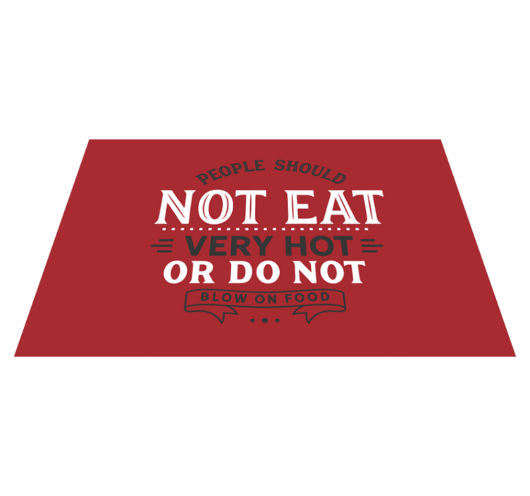 Quote placemats for mindful eating guidance - TenStickers