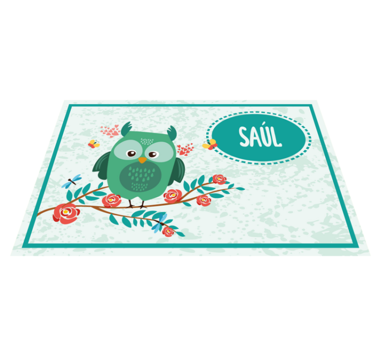 Owl customisable children placemats - TenStickers