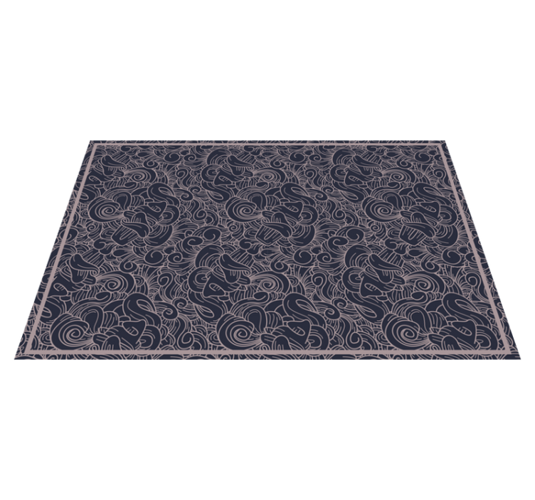 Textured placemats with swirling line designs - TenStickers