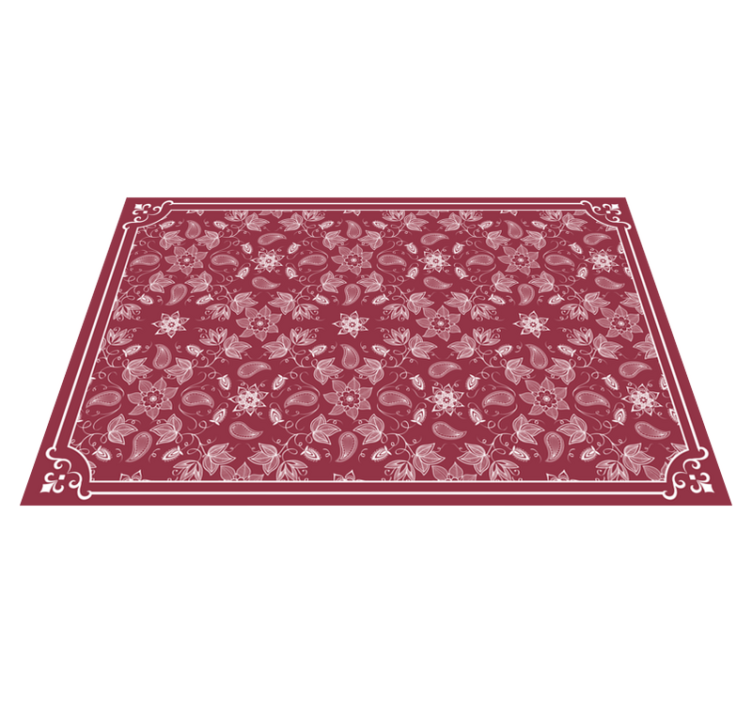 Textured placemats floral design table cover - TenStickers