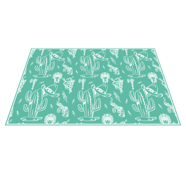 Original placemats cactus pattern overlay - TenStickers