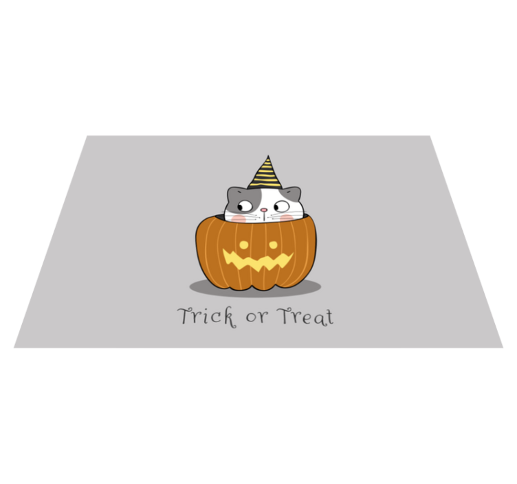 Halloween placemats cat in pumpkin design - TenStickers