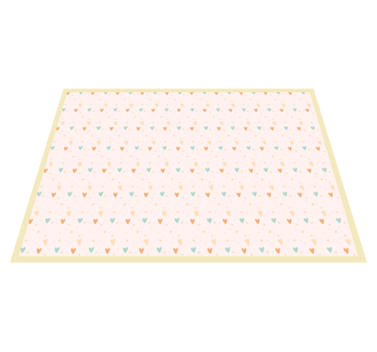 Children placemats with heart patterned background - TenStickers