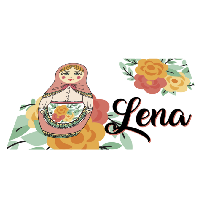 Personalised placemats with matryoshka doll design - TenStickers