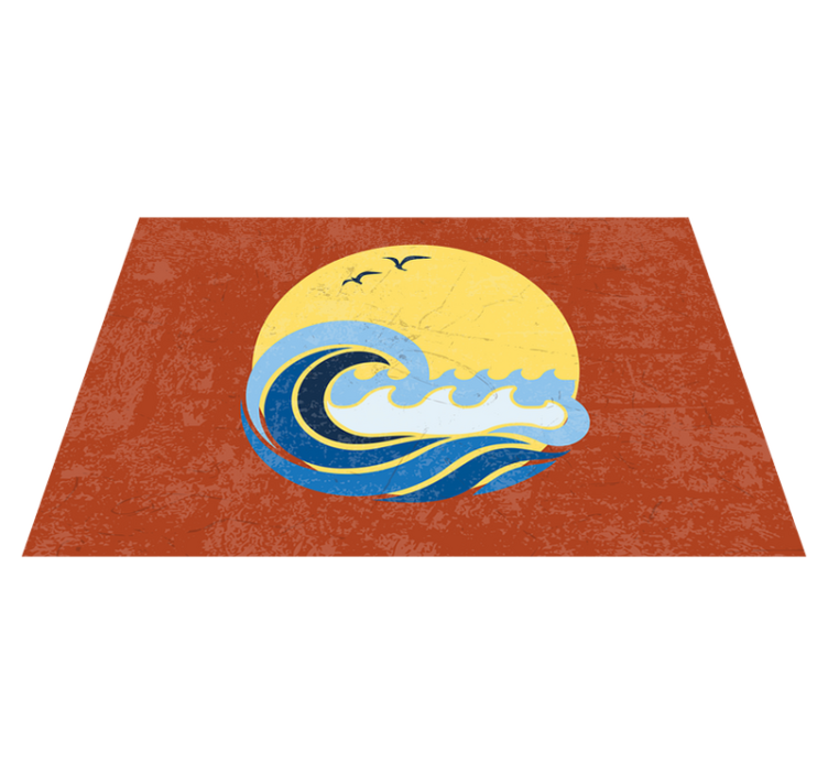 Original placemats sunset wave design - TenStickers