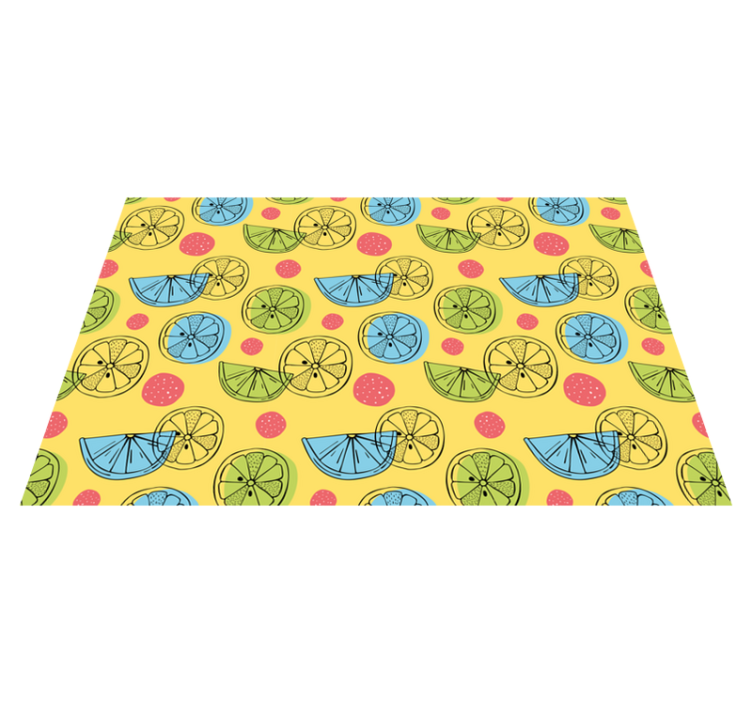 Pink spot Lemon citrus placemats - TenStickers