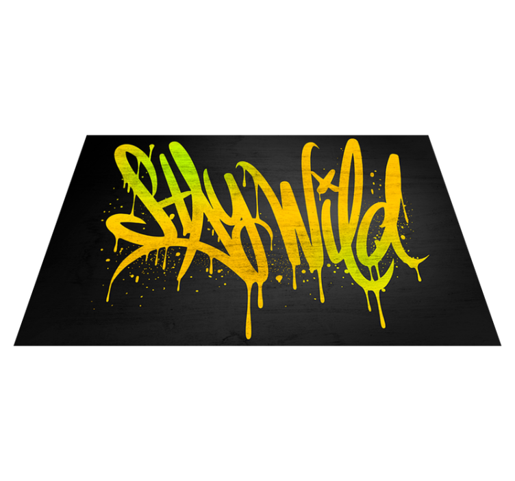 Quote placemats stay wild script - TenStickers