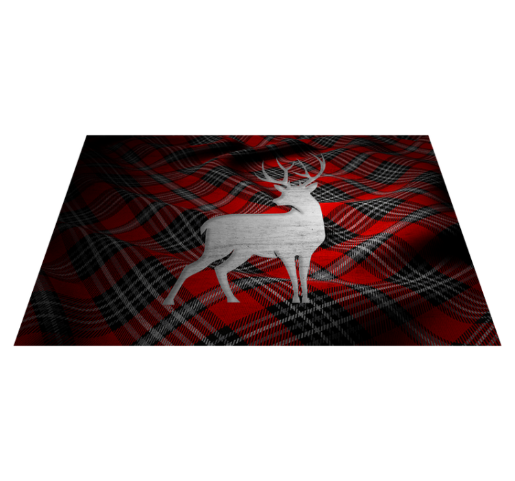 Christmas placemats stylish red plaid design - TenStickers