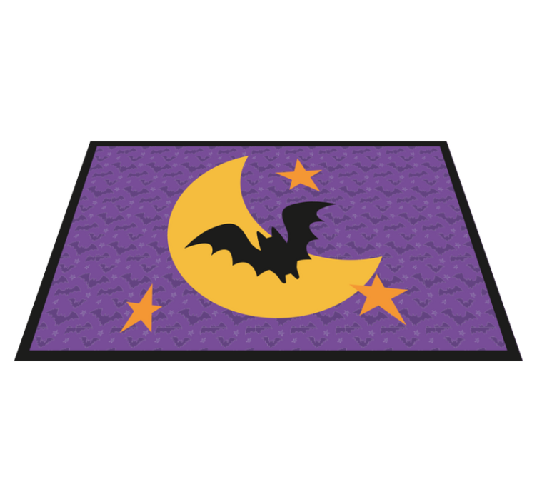 Moon stars and a bat  Halloween placemats - TenStickers