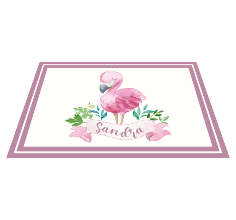 Personalised placemats flamingo with bow - TenStickers