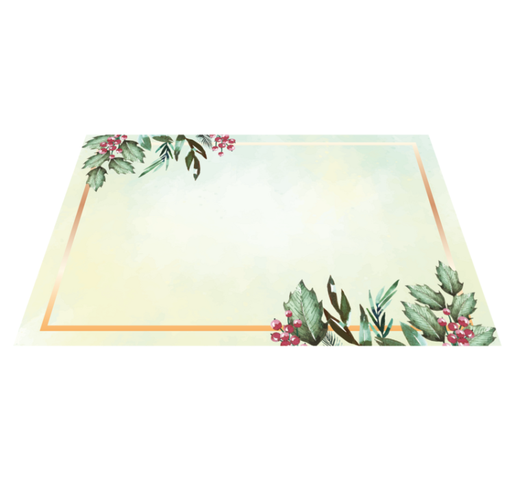 Modern placemats floral minimalist design - TenStickers