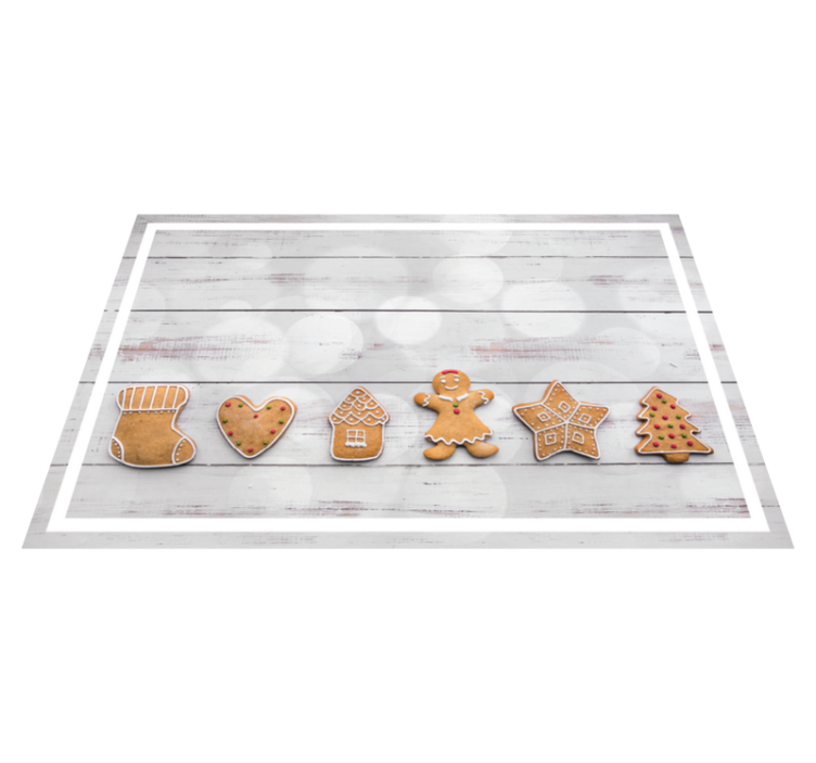 Christmas placemats gingerbread cookie collection - TenStickers