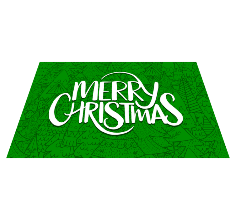 merry xmas with funny trees Christmas placemats - TenStickers