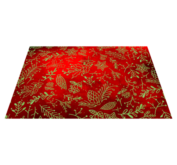 Christmas placemats in festive red floral - TenStickers