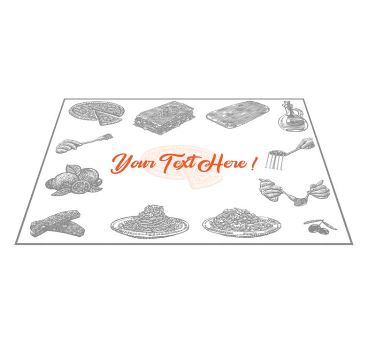 Original placemats food illustration design - TenStickers
