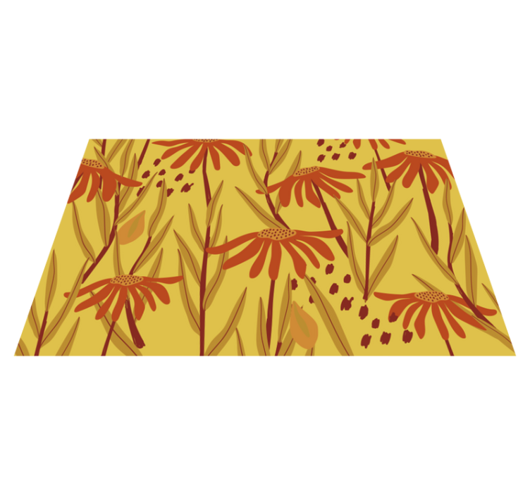 Original placemats floral yellow design - TenStickers
